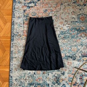 J. Crew Black Midi Skirt